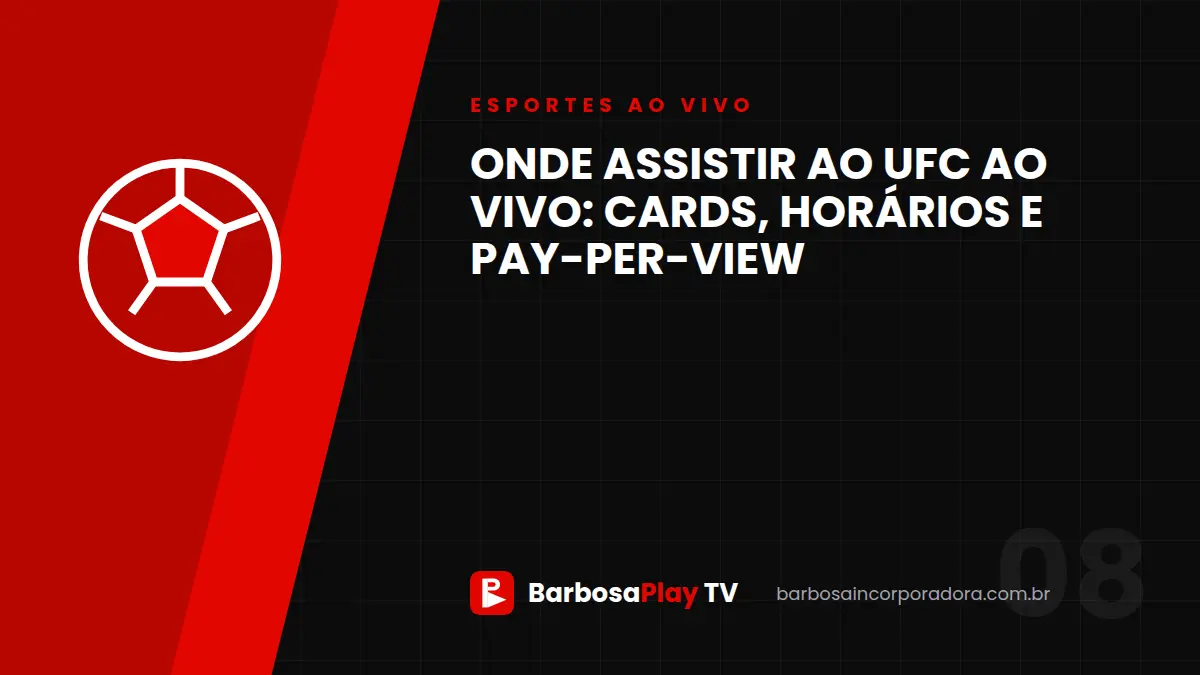 Onde assistir ao UFC ao vivo: cards, horários e pay-per-view